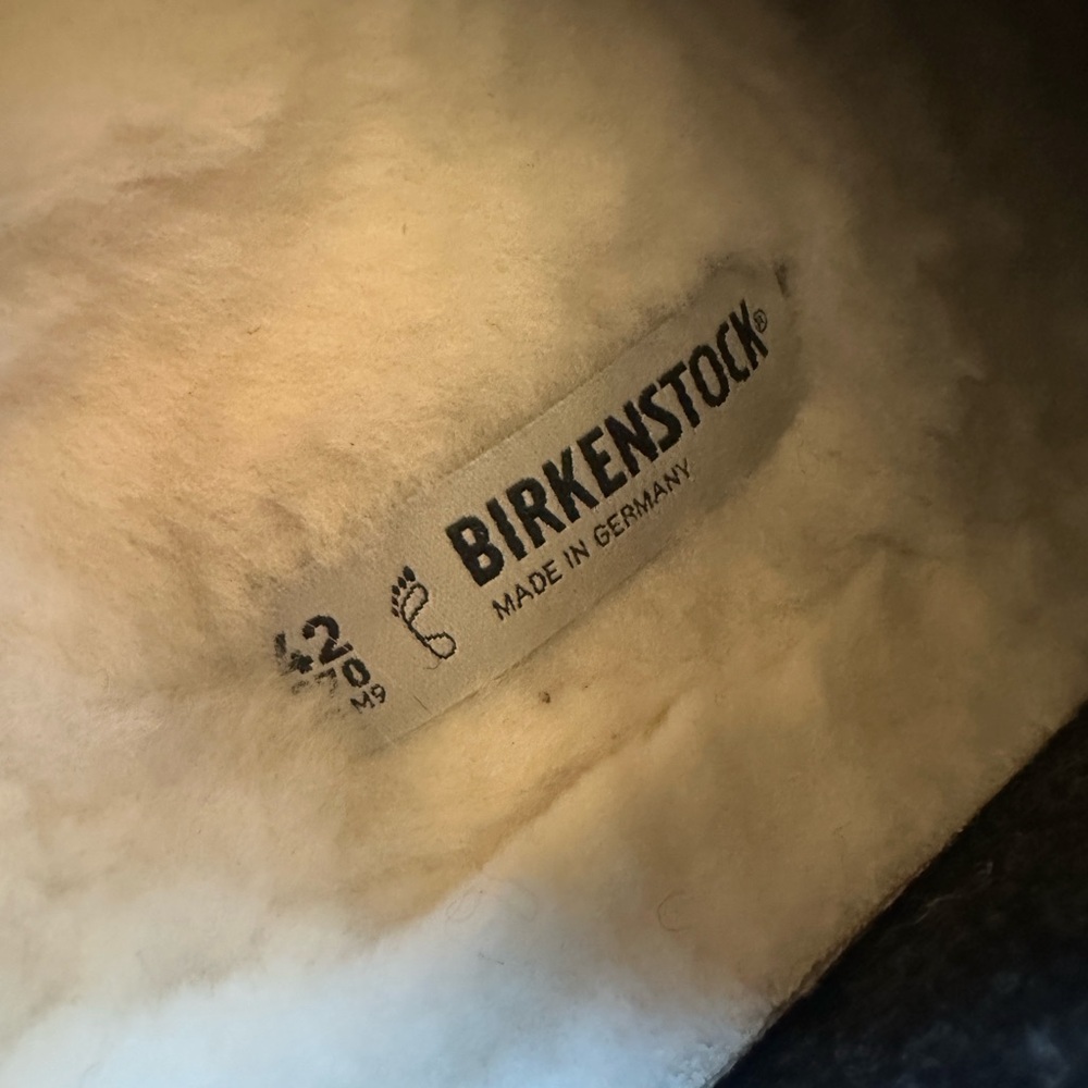 Birkenstock Wool Upper Upper,genuine Sheepskin Lining, Sz42(EU);USA10, New - Picture 6 of 9